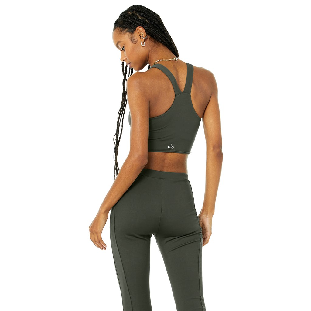 Tank Top Alo Yoga Airbrush Real Mujer Verdes | TSYR12307