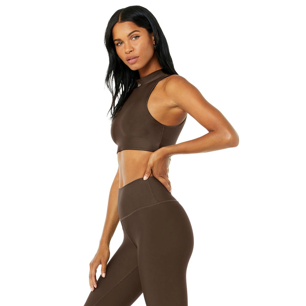 Tank Top Alo Yoga Airlift Fuse Mujer Marrom | OZIX14293
