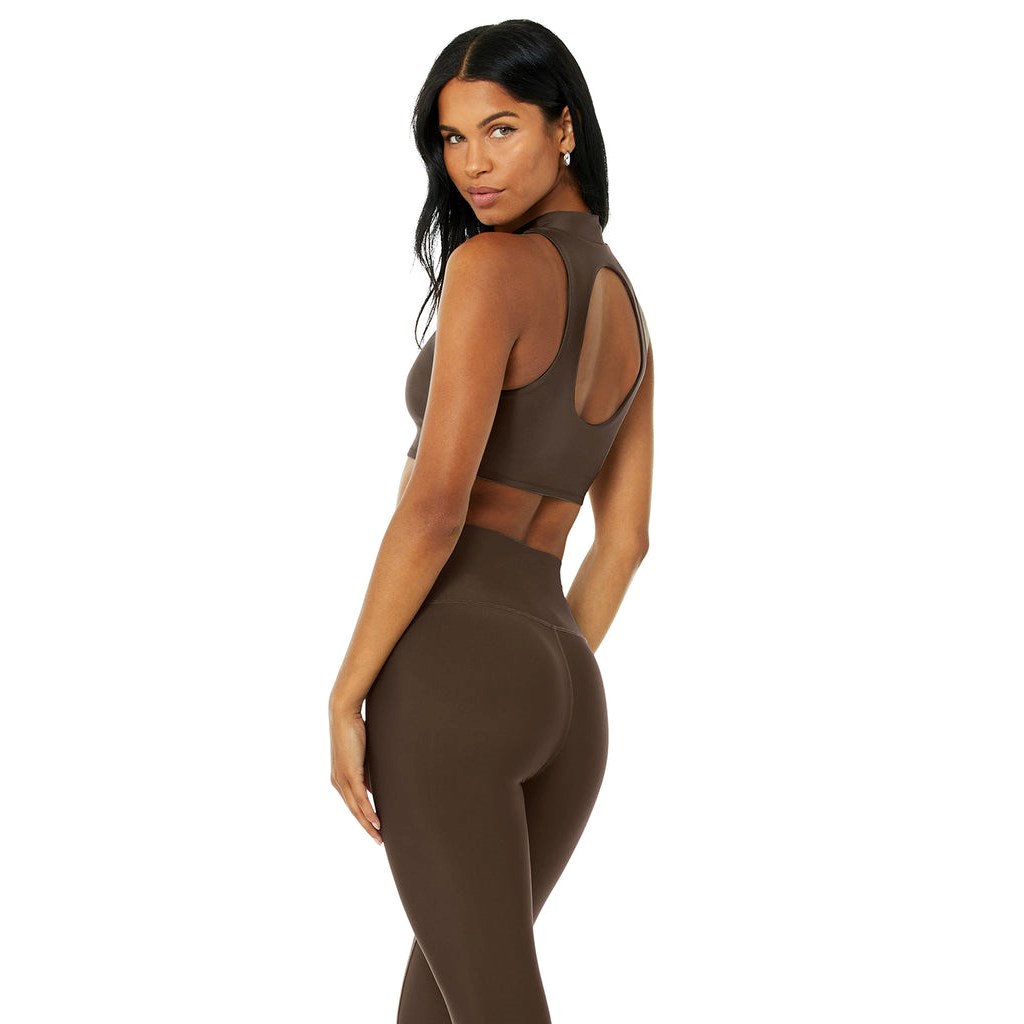 Tank Top Alo Yoga Airlift Fuse Mujer Marrom | OZIX14293