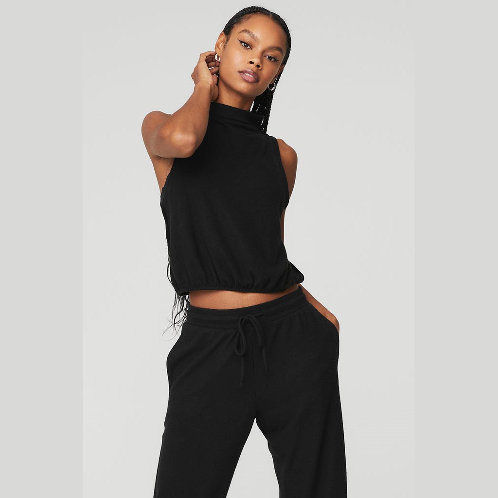 Tank Top Alo Yoga Alolux Soho Mock Neck Mujer Negros | NHFP95213