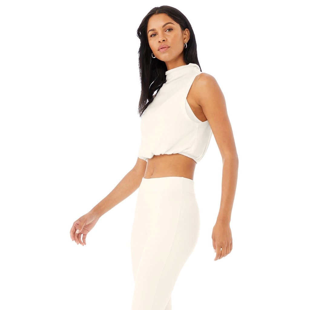 Tank Top Alo Yoga Alolux Soho Mock Neck Mujer Blancos | PTLI81073