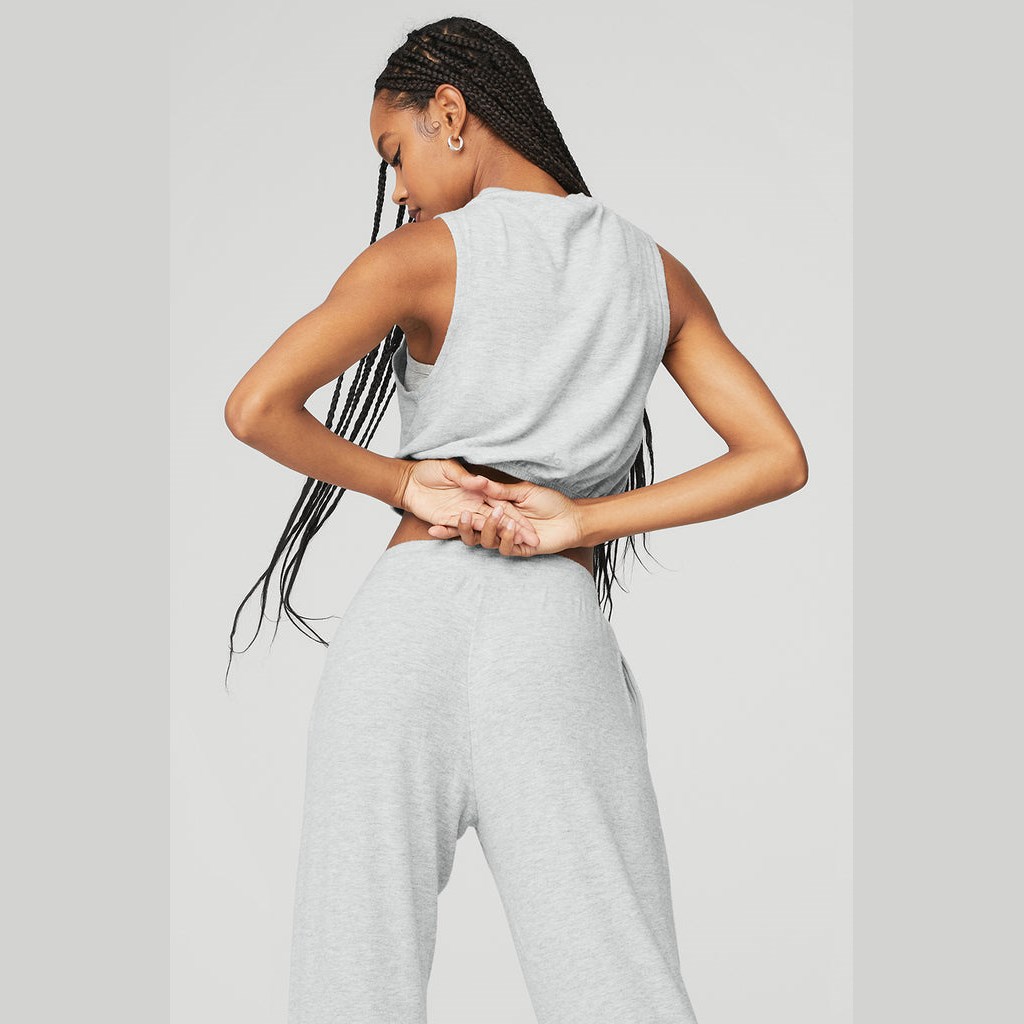 Tank Top Alo Yoga Alolux Soho Mock Neck Mujer Grises | RKUD62804