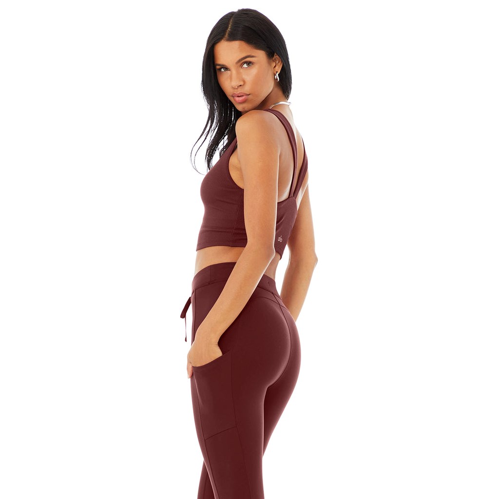 Tank Top Alo Yoga Alosoft Ribbed Chic Mujer Rojos | IAYS34610