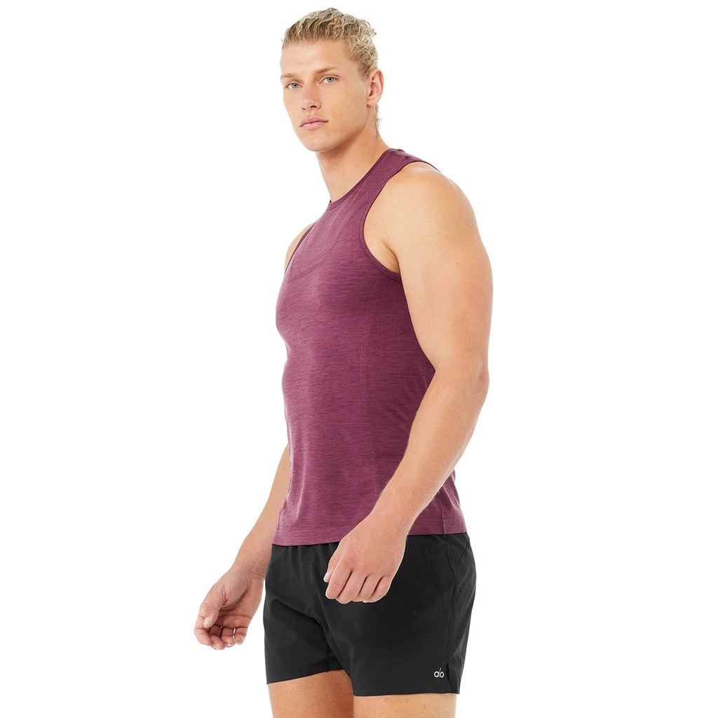 Tank Top Alo Yoga Amplify Seamless Muscle Hombre Rojos | IXZV05862