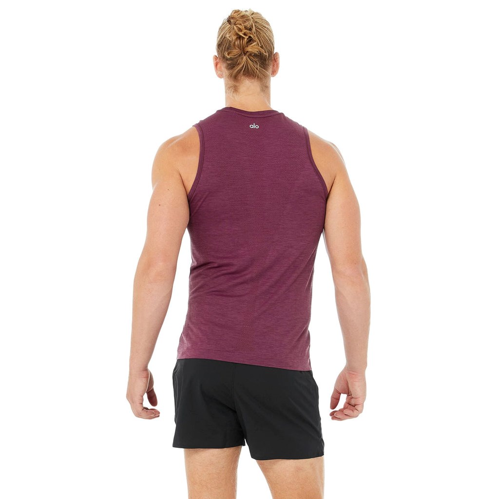 Tank Top Alo Yoga Amplify Seamless Muscle Hombre Rojos | IXZV05862
