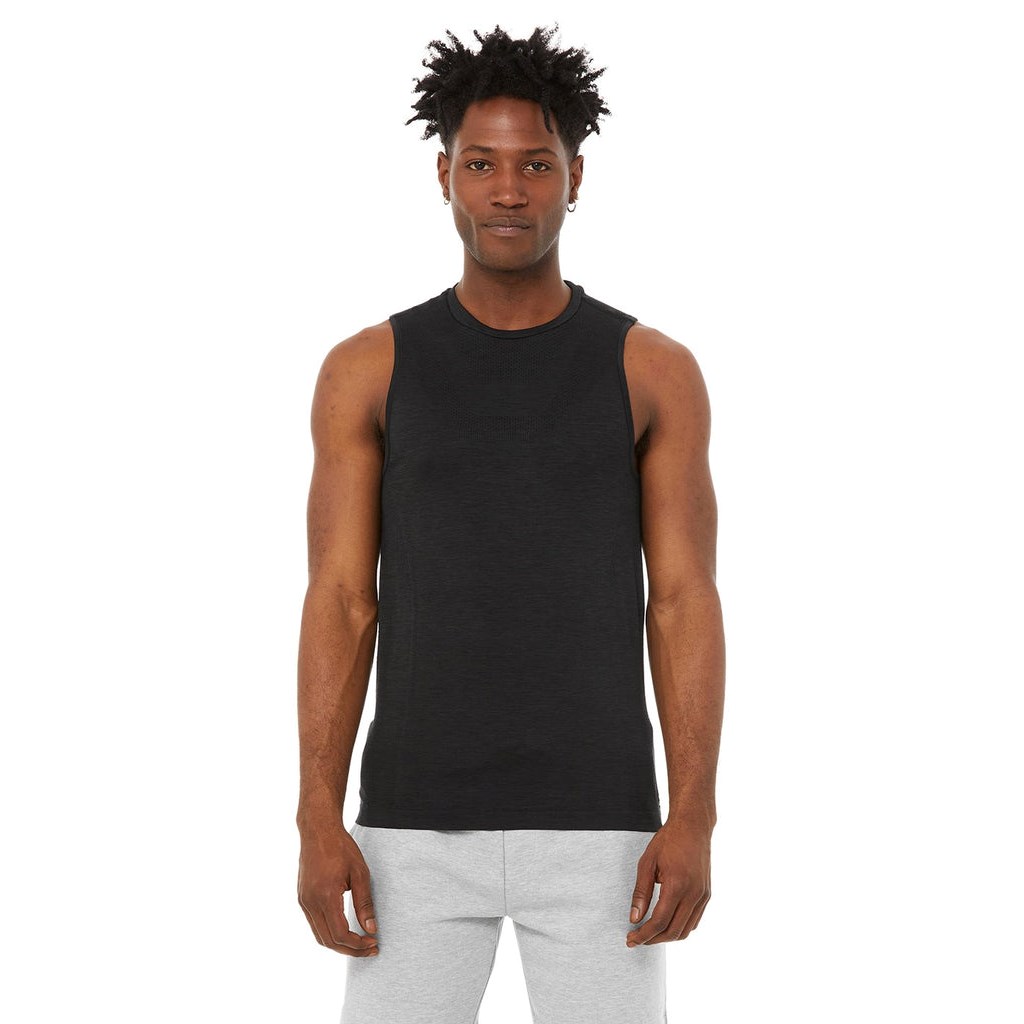 Tank Top Alo Yoga Amplify Seamless Muscle Hombre Negros | KDHU03652
