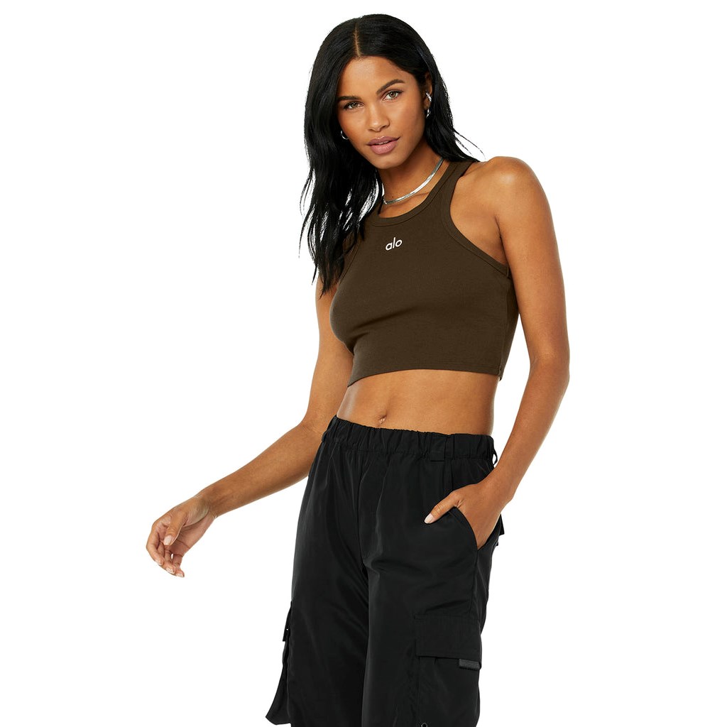 Tank Top Alo Yoga Aspire Mujer Marrom | UHIJ26047