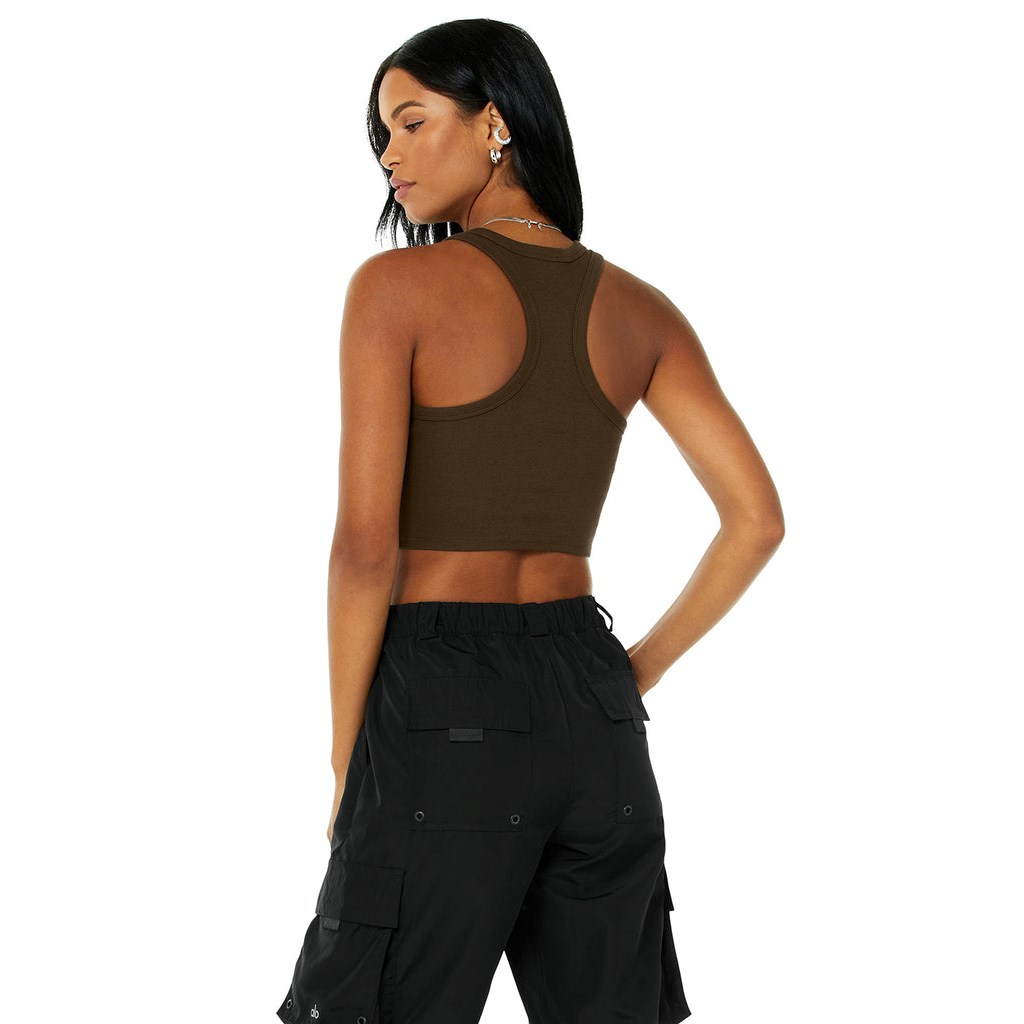 Tank Top Alo Yoga Aspire Mujer Marrom | UHIJ26047