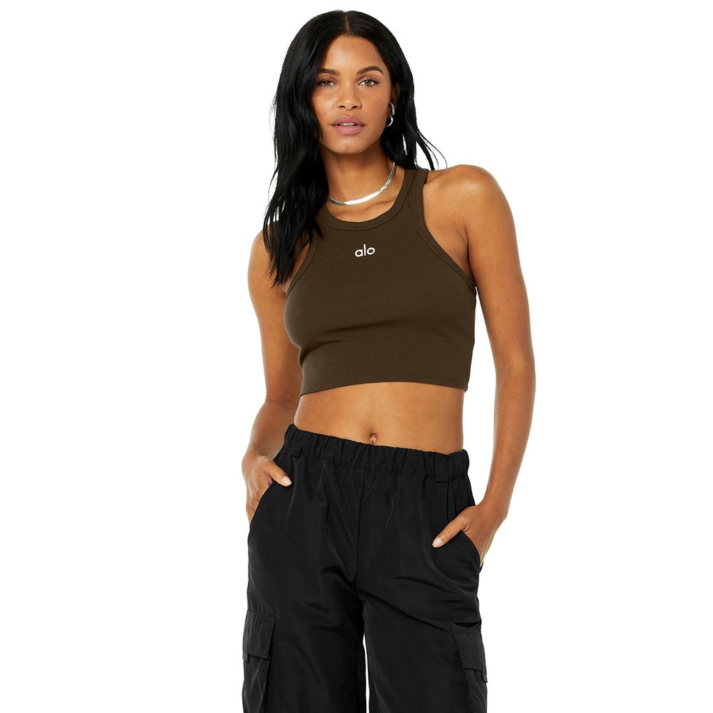 Tank Top Alo Yoga Aspire Mujer Marrom | UHIJ26047