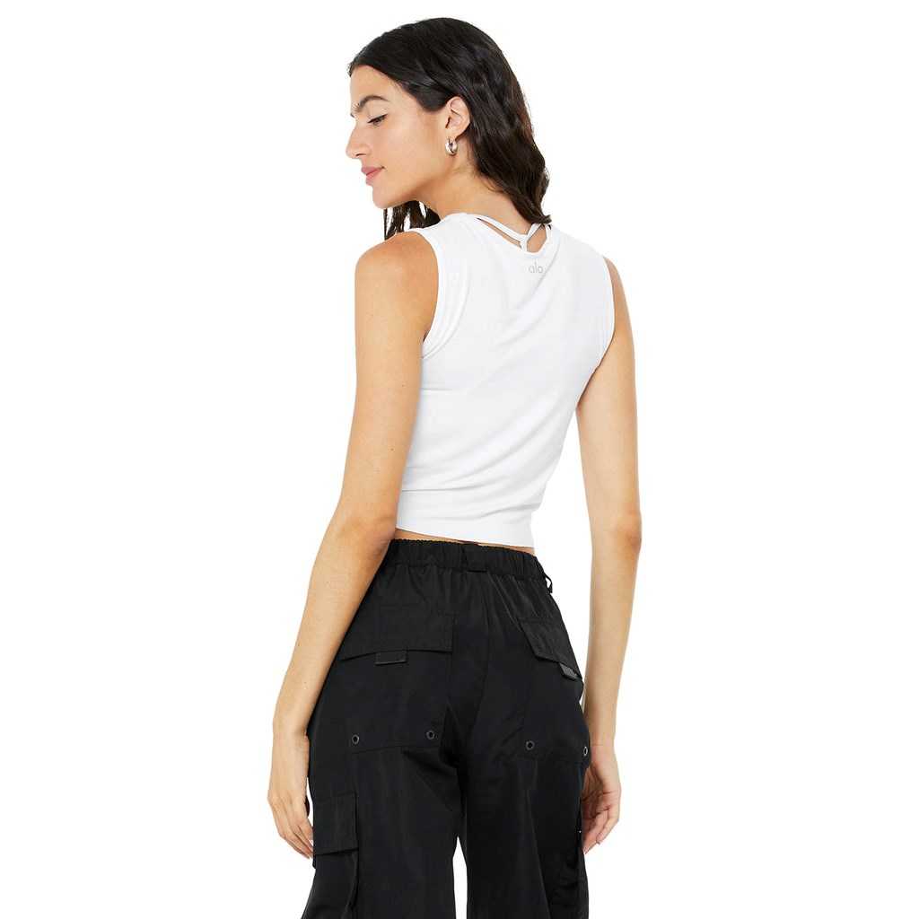 Tank Top Alo Yoga Cover Mujer Blancos | AXQI92084