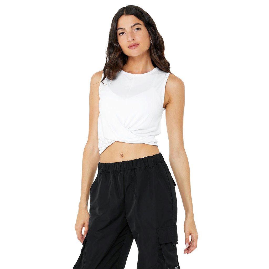 Tank Top Alo Yoga Cover Mujer Blancos | AXQI92084