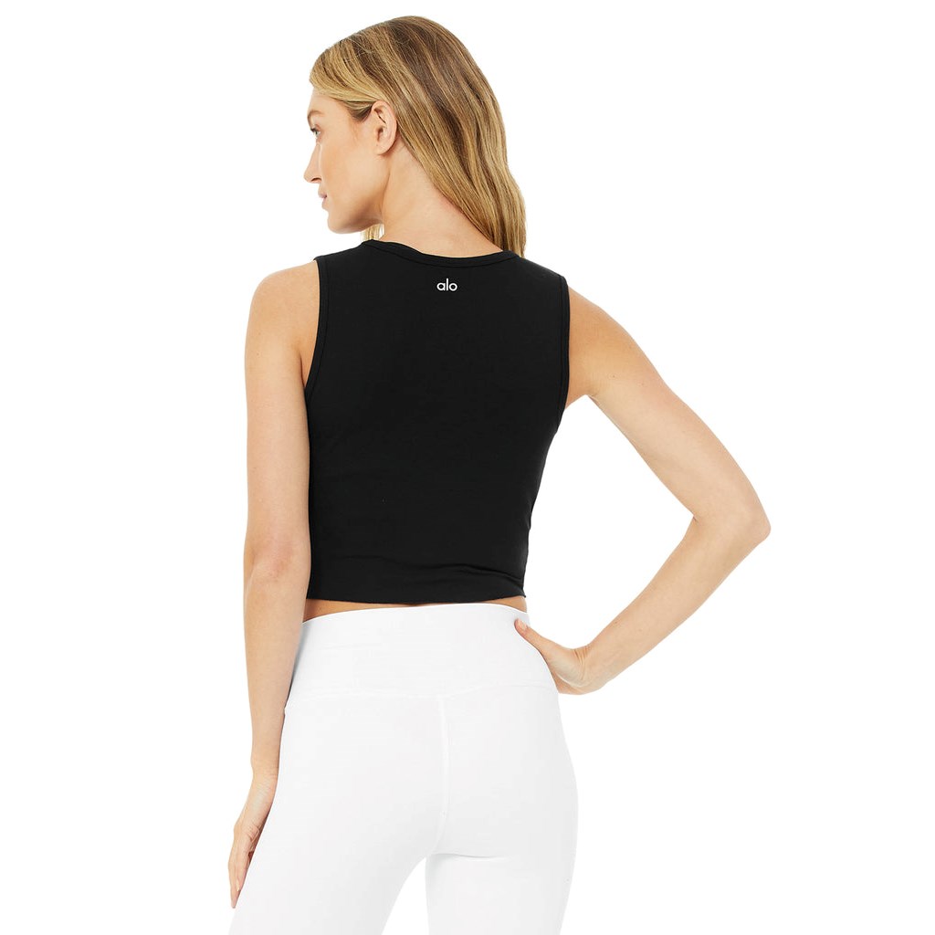 Tank Top Alo Yoga Cover Mujer Negros | VRZG49216