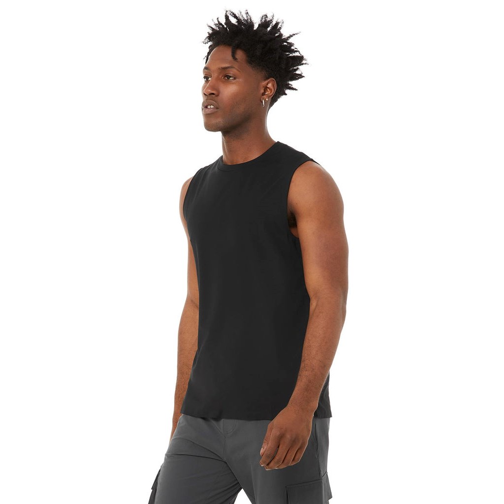 Tank Top Alo Yoga Idol Performance Hombre Negros | CKFB16832