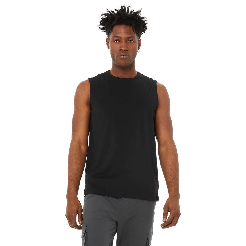 Tank Top Alo Yoga Idol Performance Hombre Negros | CKFB16832