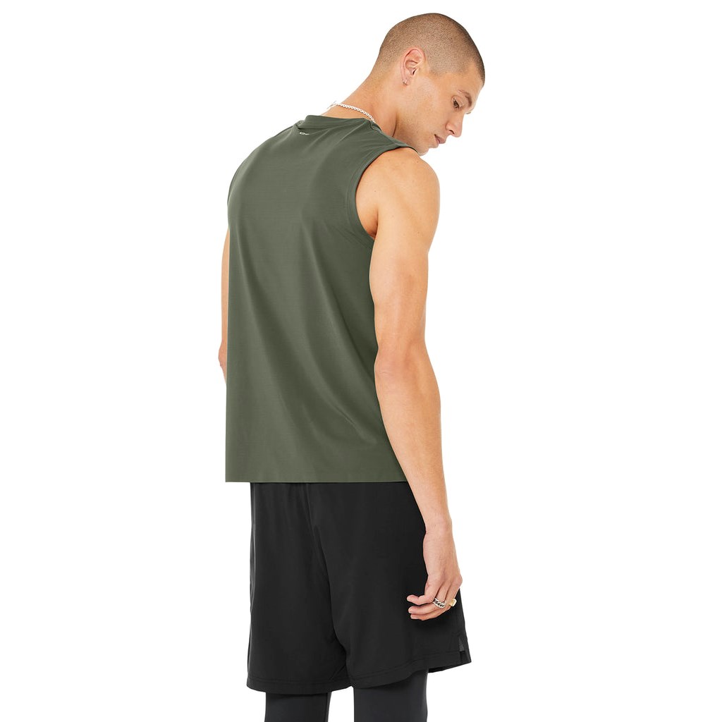 Tank Top Alo Yoga Idol Performance Hombre Verdes | GNEZ15236