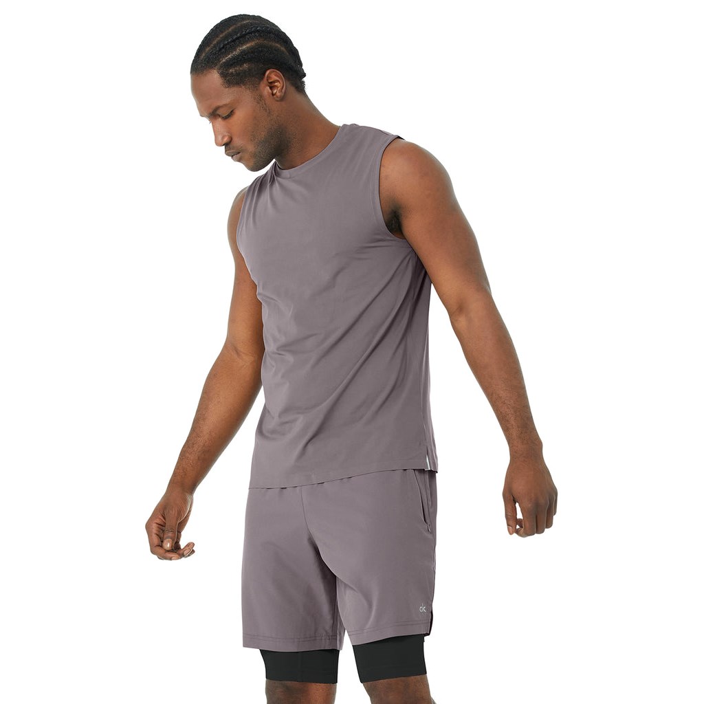 Tank Top Alo Yoga Idol Performance Hombre Morados | MRQF35068