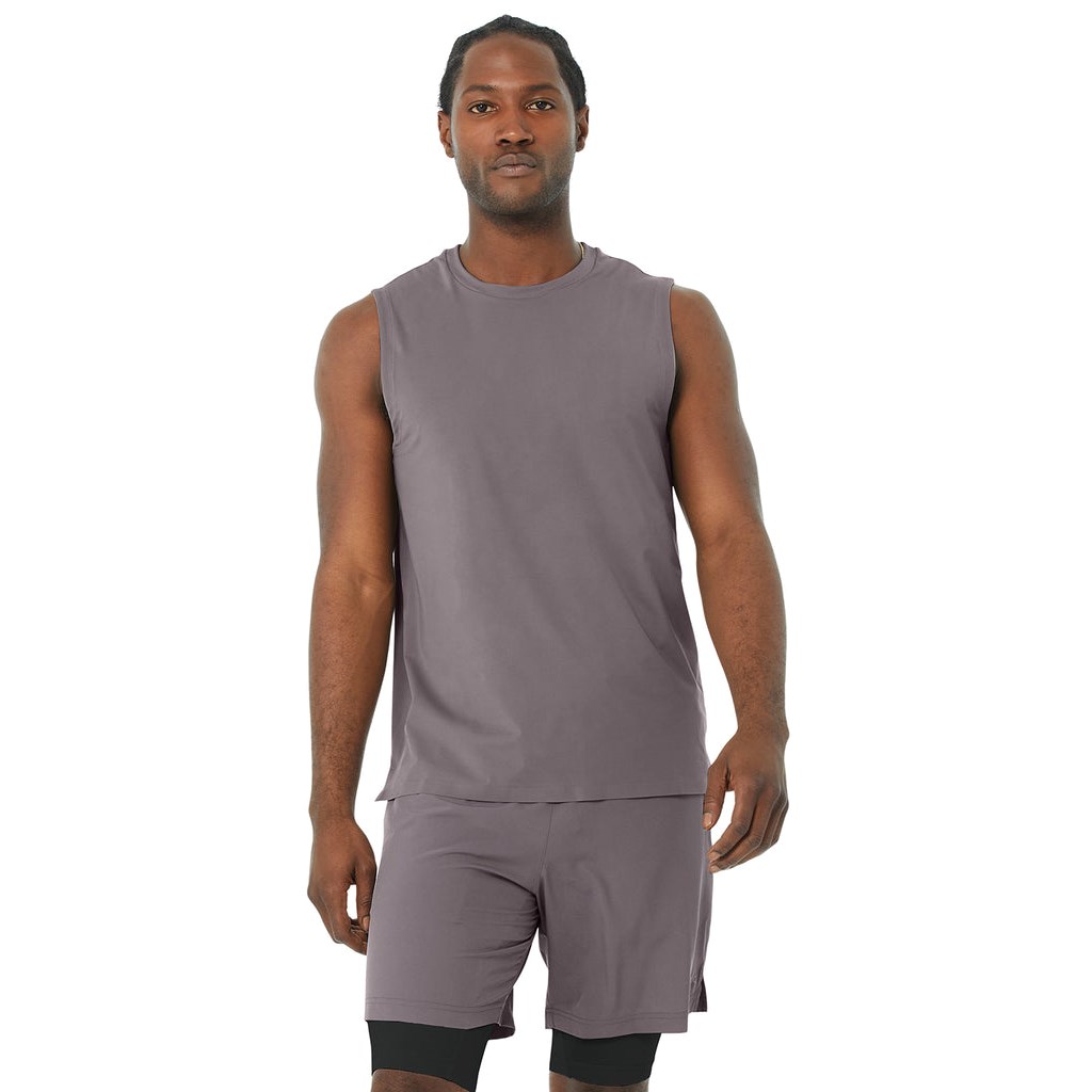 Tank Top Alo Yoga Idol Performance Hombre Morados | MRQF35068