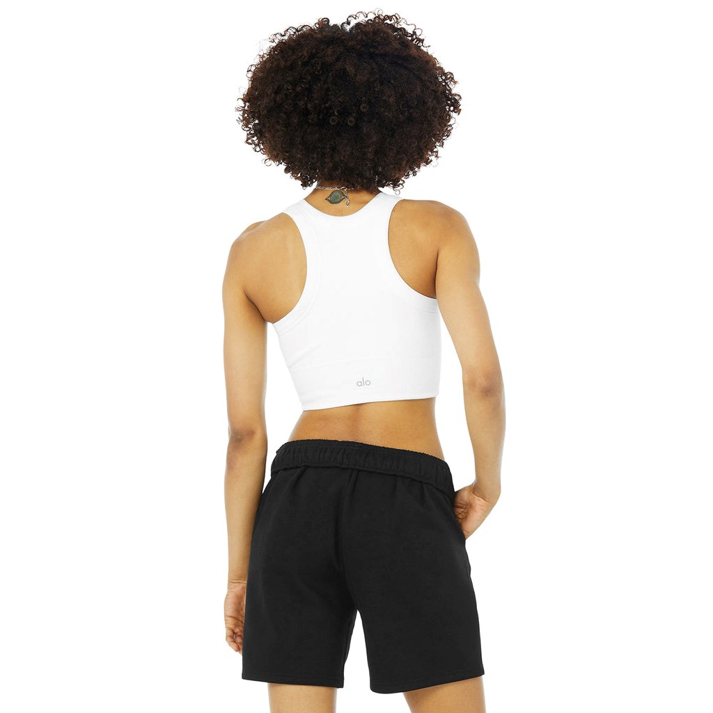 Tank Top Alo Yoga Seamless Delight High Neck Mujer Blancos | HGRN08746