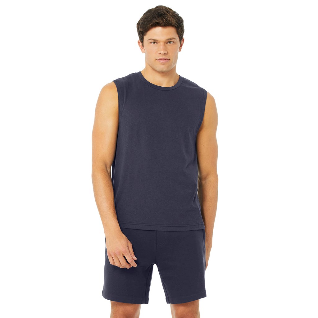 Tank Top Alo Yoga The Triumph Muscle Hombre Azules | BLQZ45671