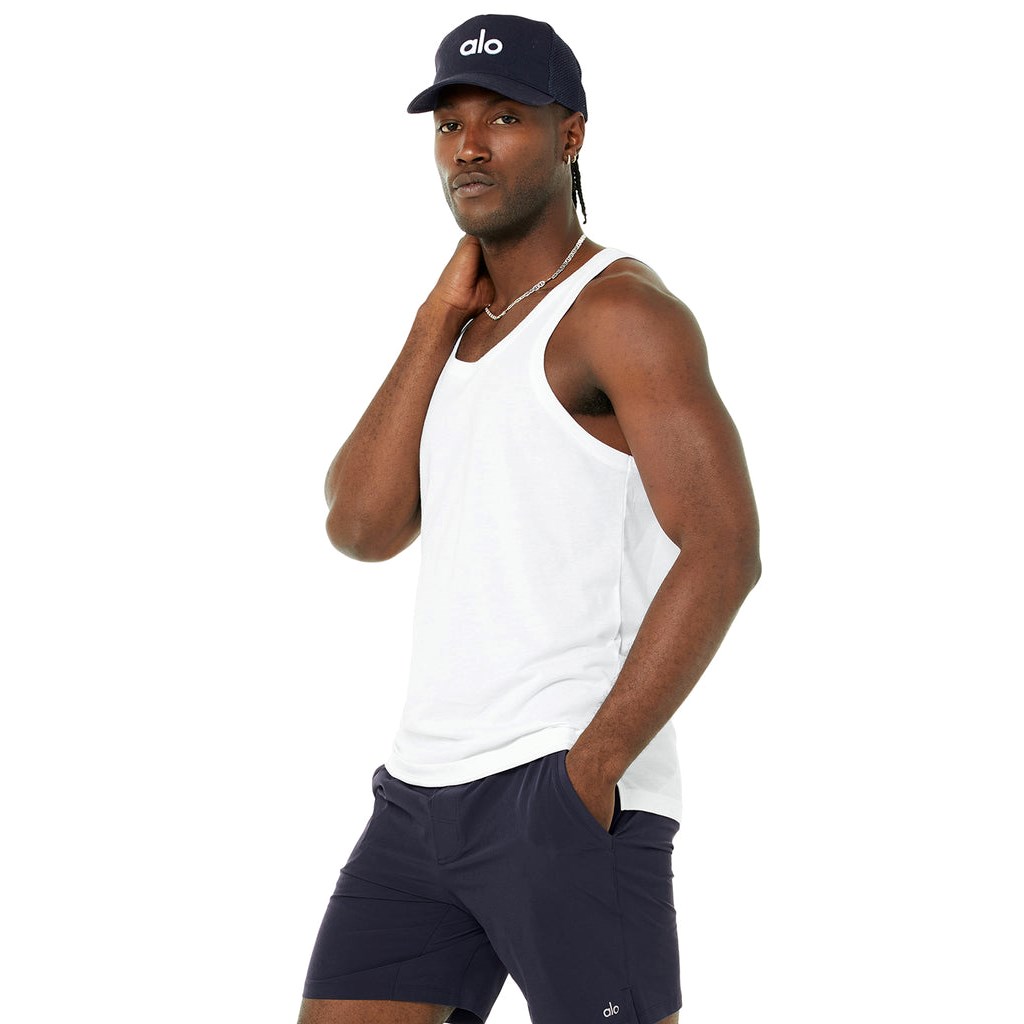 Tank Top Alo Yoga Triumph Hombre Blancos | FVLK31095