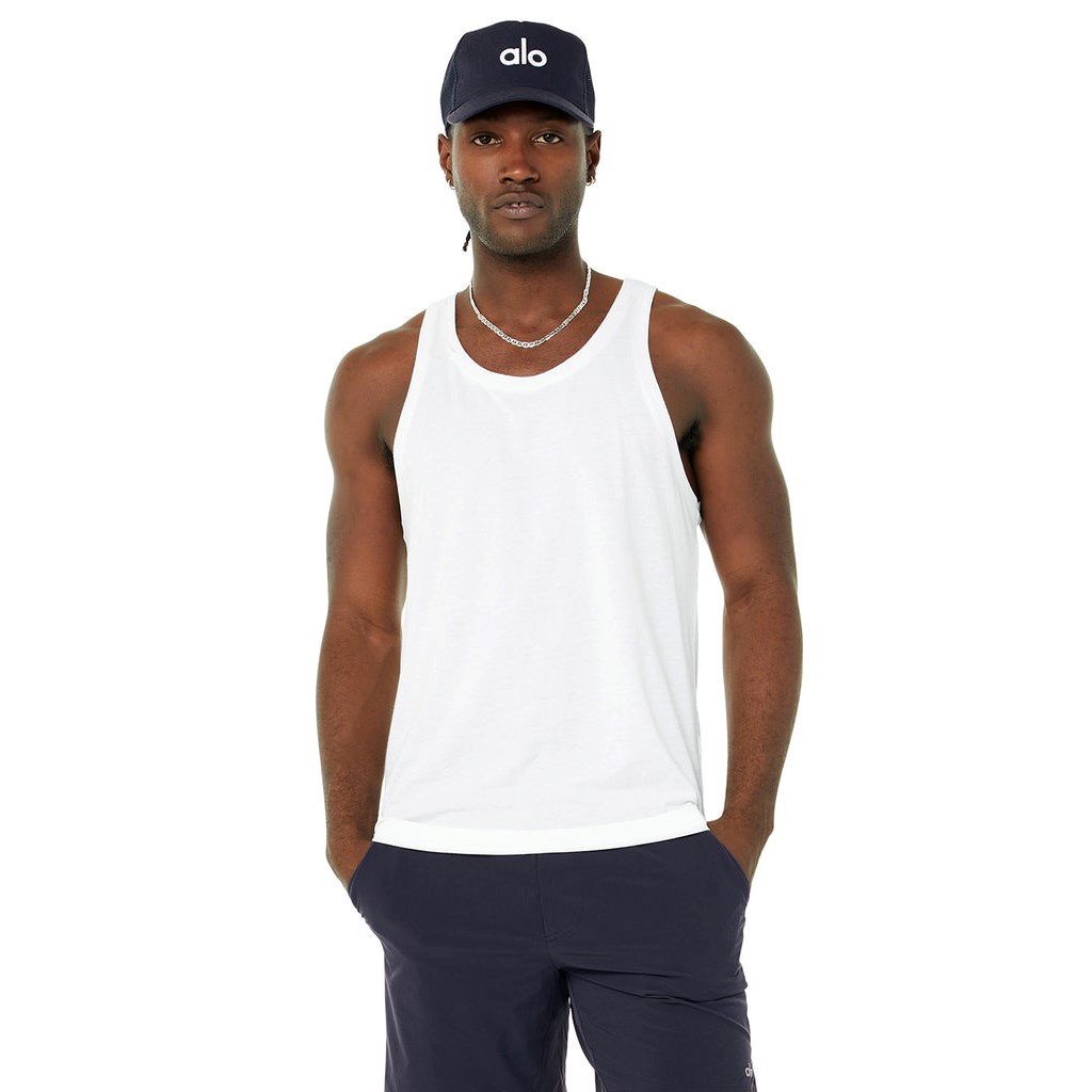 Tank Top Alo Yoga Triumph Hombre Blancos | FVLK31095