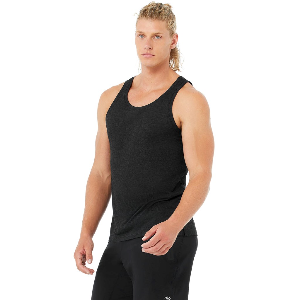 Tank Top Alo Yoga Triumph Hombre Negros | ANYD25189