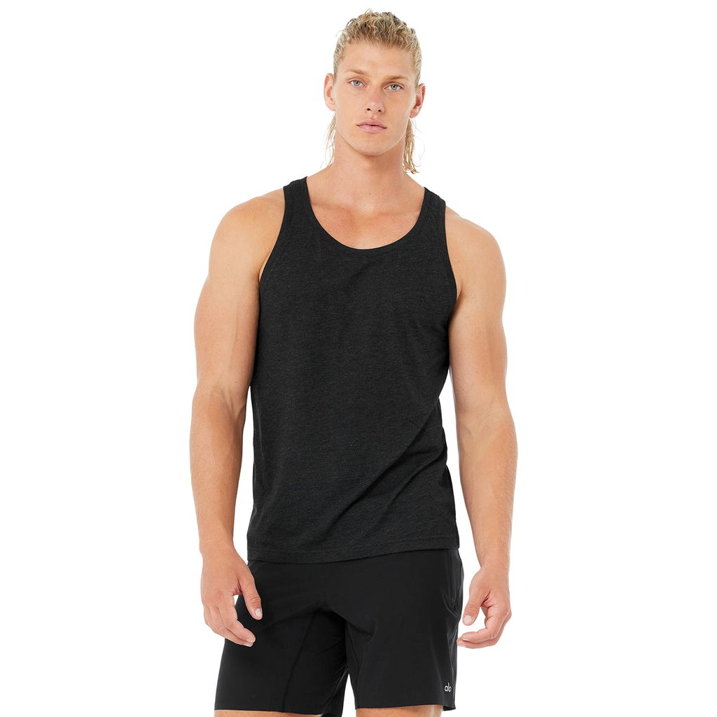 Tank Top Alo Yoga Triumph Hombre Negros | ANYD25189