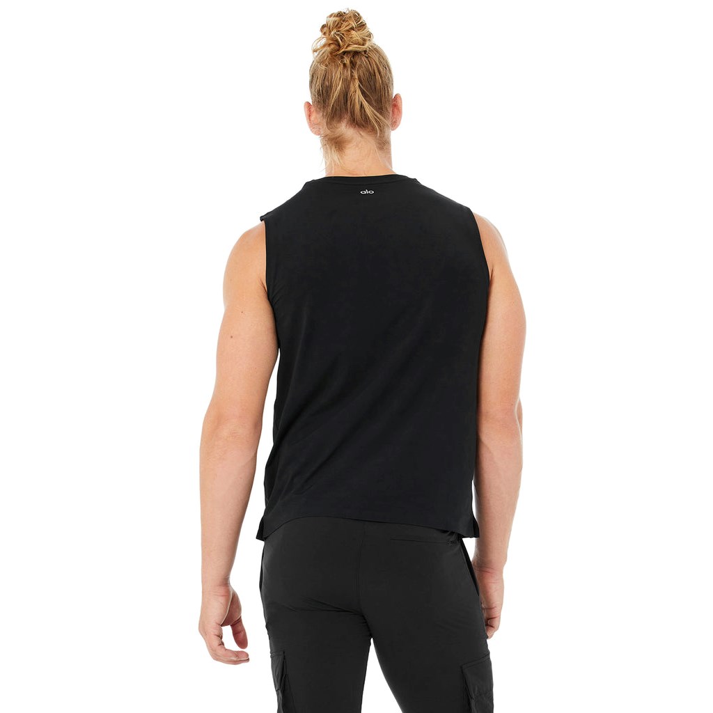 Tank Top Alo Yoga Triumph Muscle Hombre Negros | FMCD93267