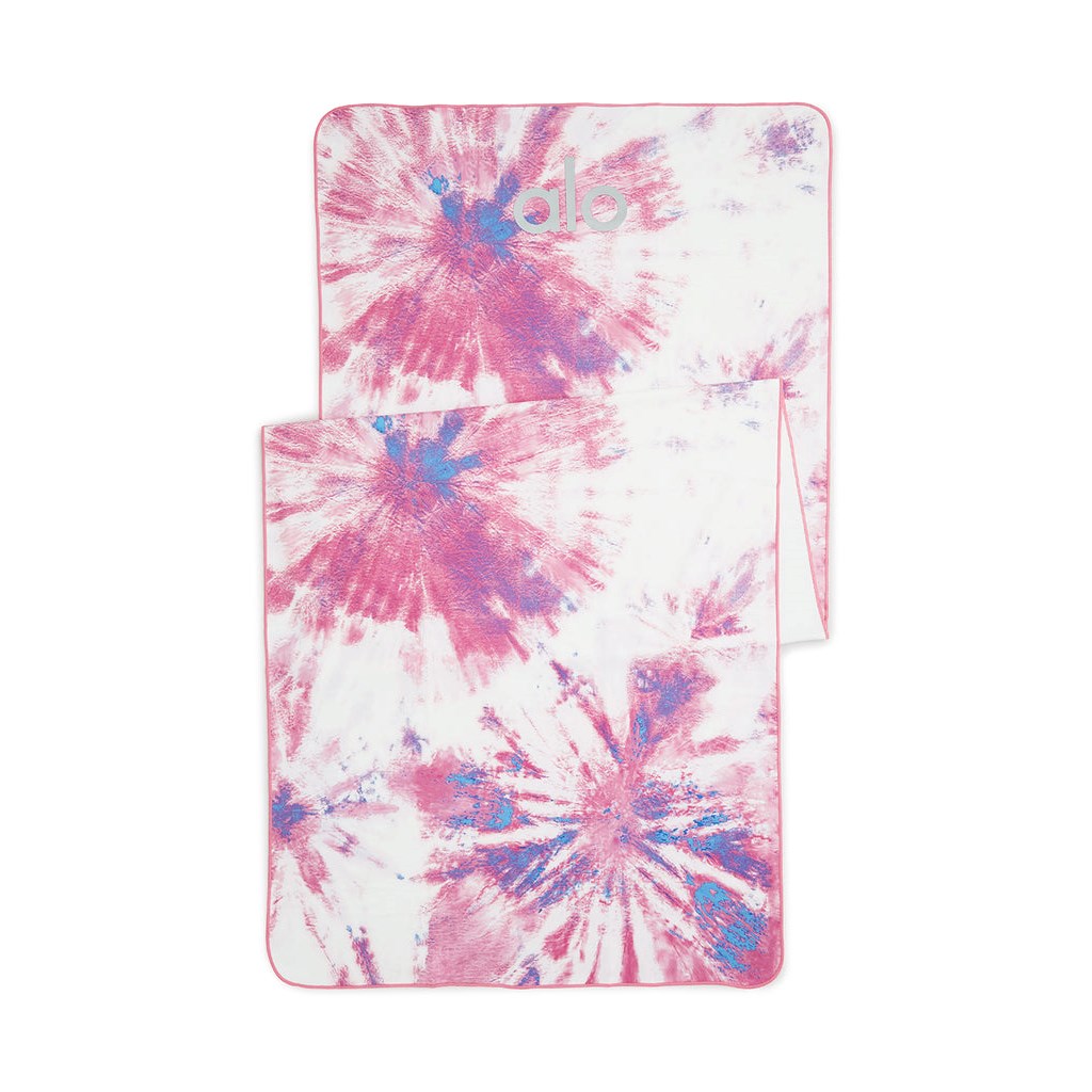 Towel Alo Yoga Tie-Dye Grounded No-Slip Hombre Rosas | HZRX17203
