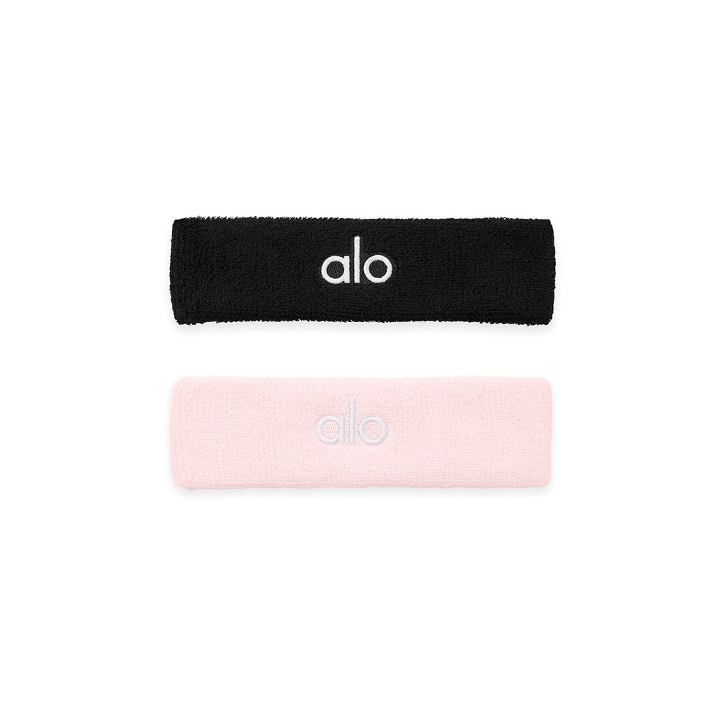 Wristband Alo Yoga Glow Sweatband (2-Pack) Mujer Rosas | OWJX74901