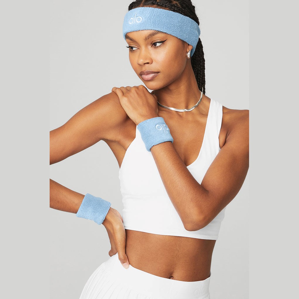 Wristband Alo Yoga Glow Sweatband (2-Pack) Mujer Azules | RAIT82439