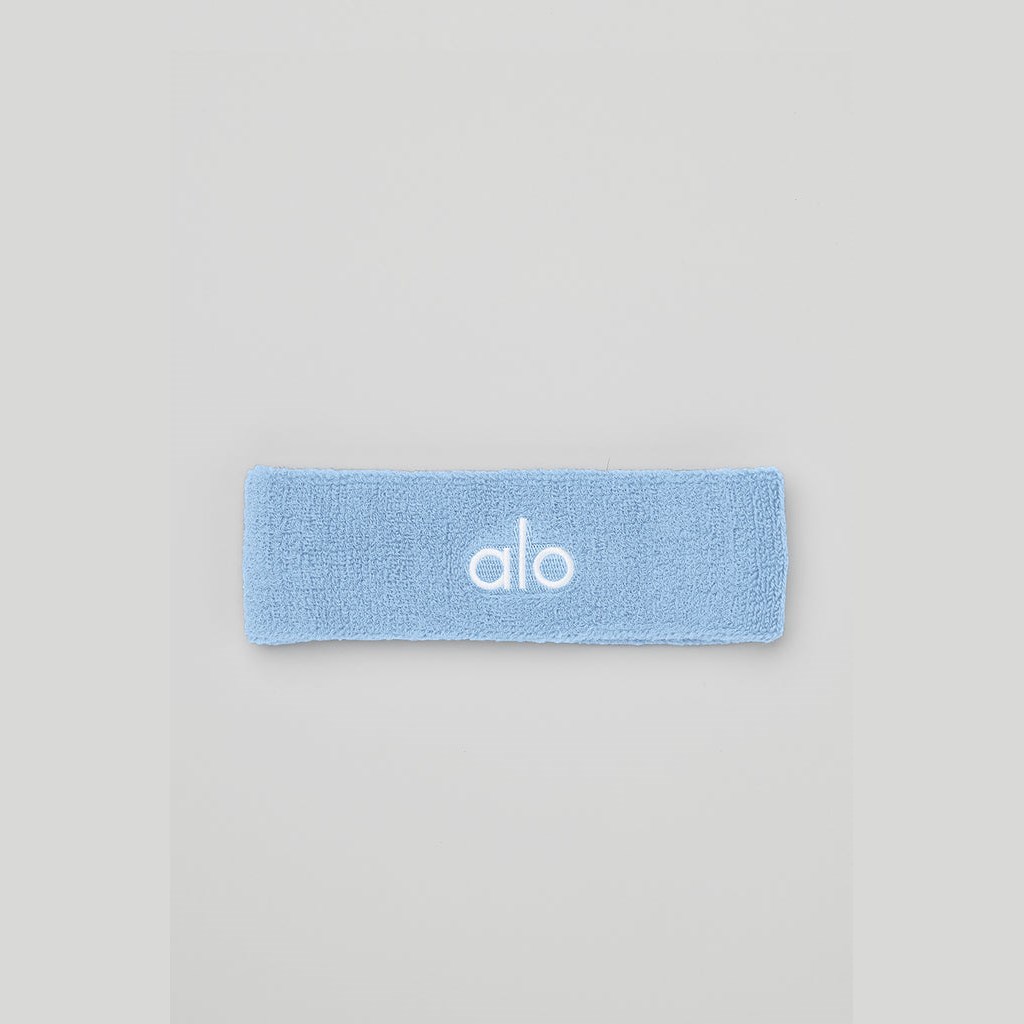 Wristband Alo Yoga Glow Sweatband (2-Pack) Mujer Azules | RAIT82439