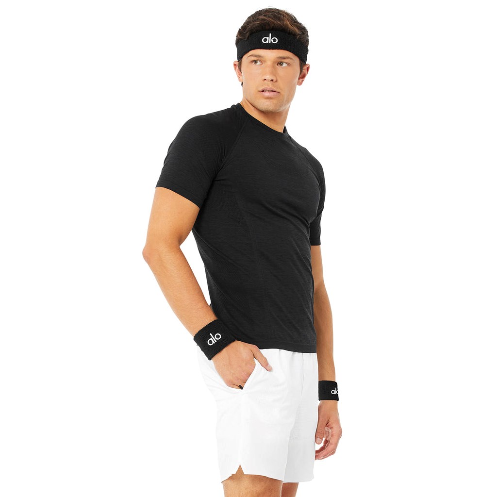 Wristband Alo Yoga Glow Sweatband (2-Pack) Mujer Negros | WZSG94721