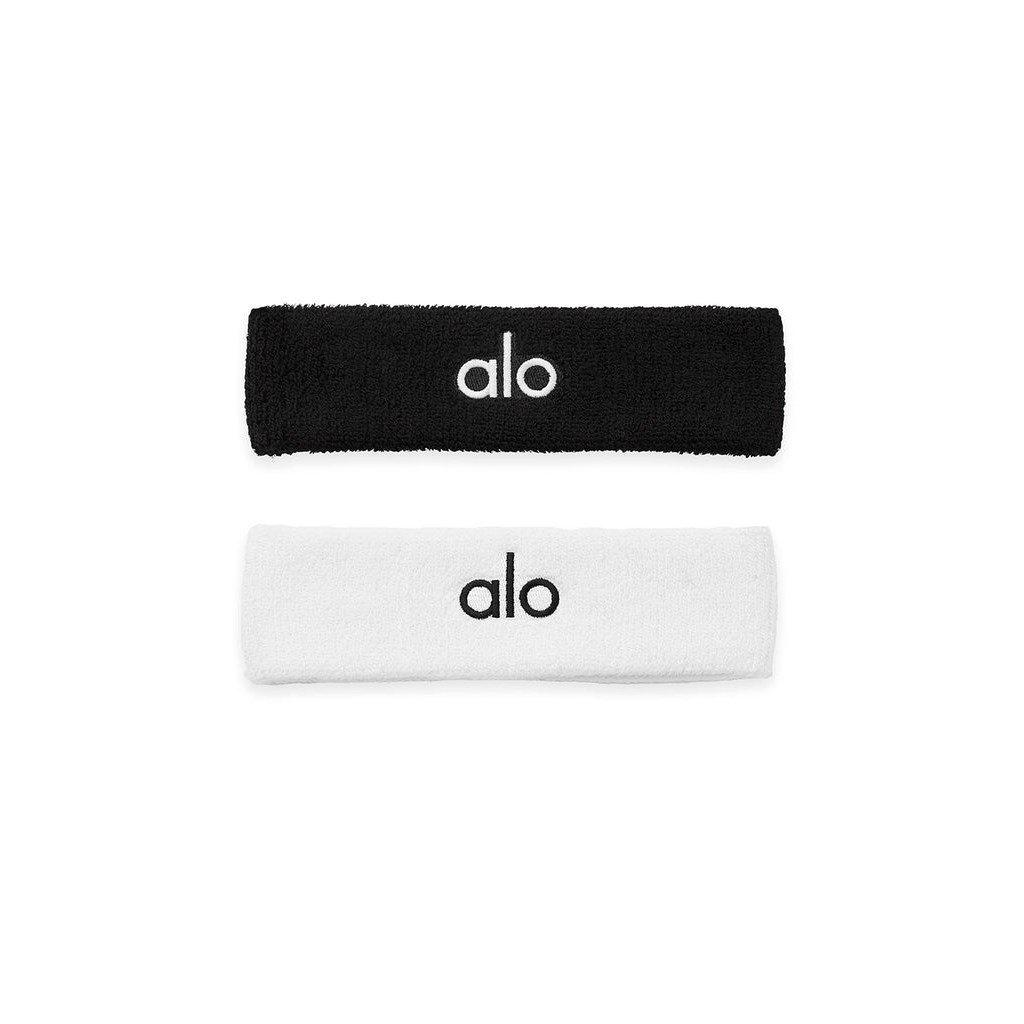 Wristband Alo Yoga Glow Sweatband (2-Pack) Mujer Negros | WZSG94721