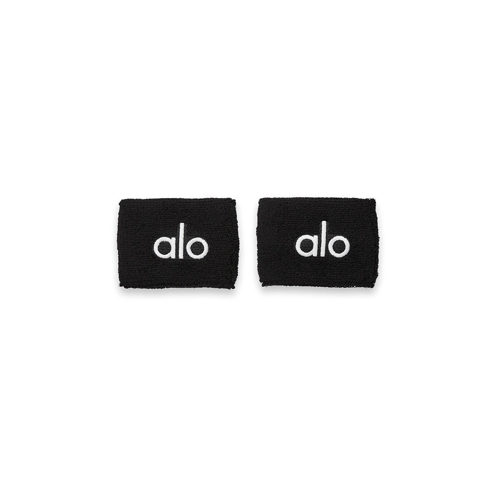 Wristband Alo Yoga Glow Wristband (2-Pack) Mujer Negros | BMRN60375