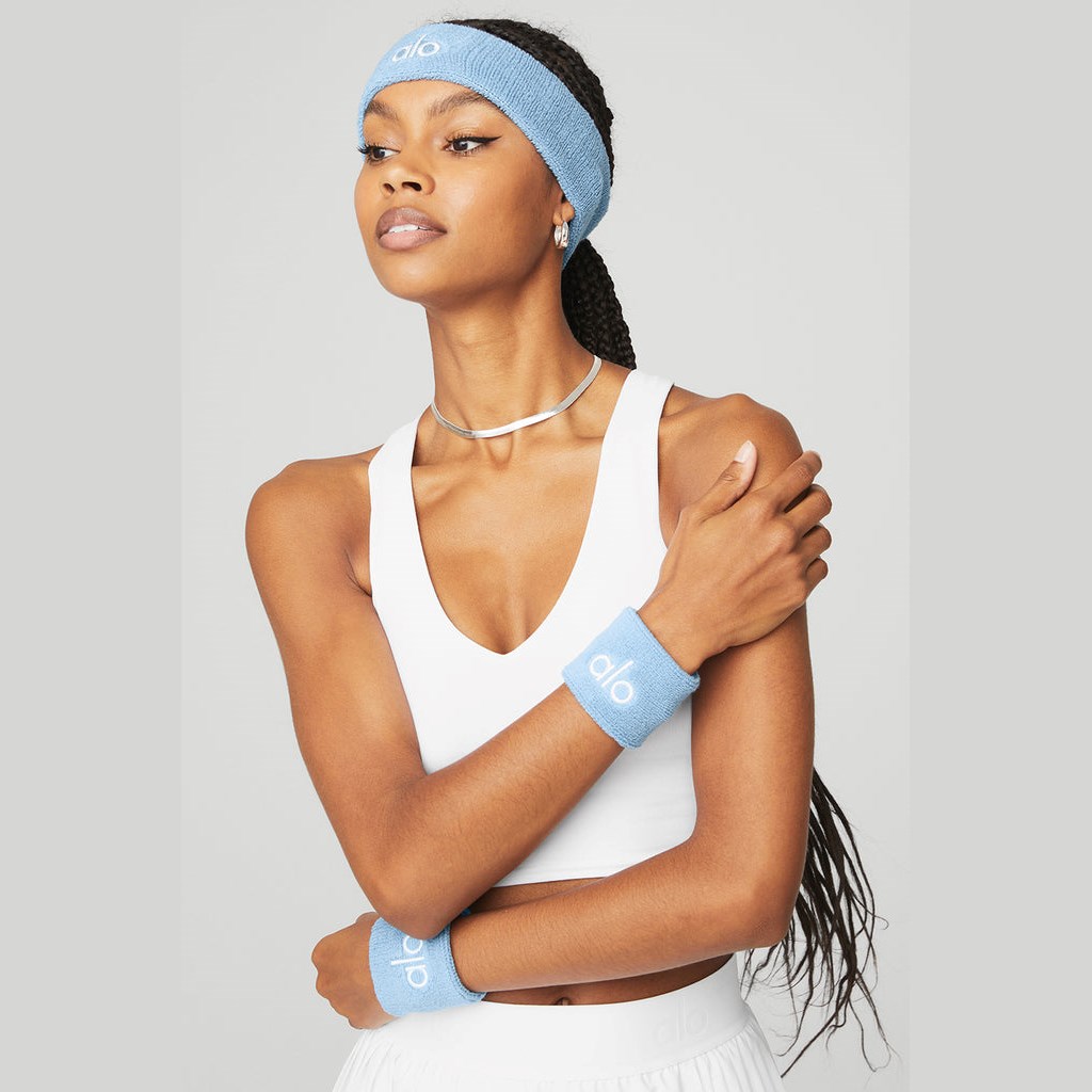 Wristband Alo Yoga Glow Wristband (2-Pack) Mujer Azules | XAYB46018